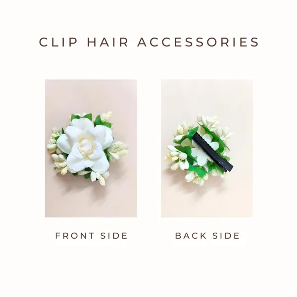 White_Rose_And_Pollen_Floral_Charming_Flowers_Design_Hairpin_For_Women_&_Girls_(14_X_8_X_1_Cm)