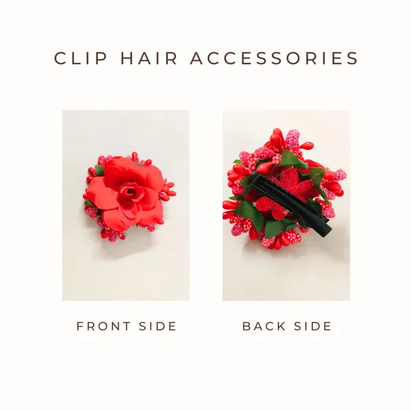 Red_Rose_And_Pollen_Floral_Charming_Flowers_Design_Hairpin_For_Women_&_Girls_(14_X_8_X_1_Cm)