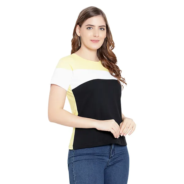 Womens_Multi-Color_Cotton_Half-Sleeve_T-shirt__Trendy_&_Comfortable