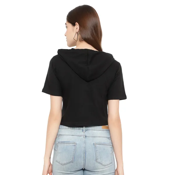 Womens_Sporty_Cropped_Hoodie__Soft_Cotton_Half-Sleeve_Round_Neck_Top
