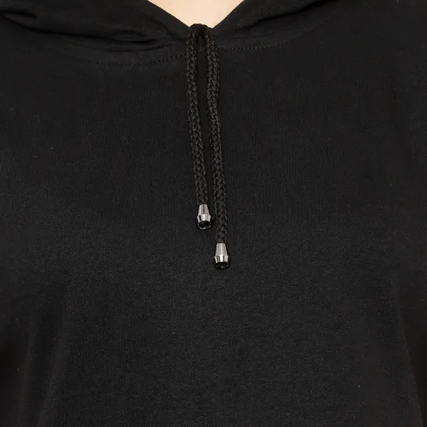 Womens_Sporty_Cropped_Hoodie__Soft_Cotton_Half-Sleeve_Round_Neck_Top