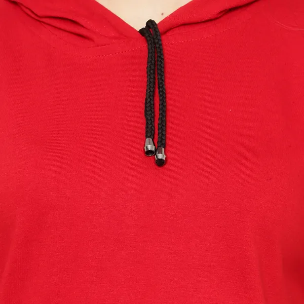 Womens_Sporty_Cropped_Hoodie__Soft_Cotton_Half-Sleeve_Round_Neck_Top