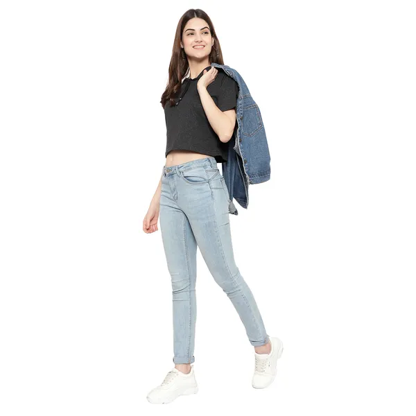 Womens_Sporty_Cropped_Hoodie__Soft_Cotton_Half-Sleeve_Round_Neck_Top