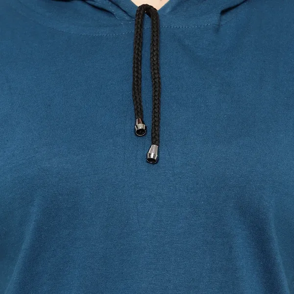 Womens_Sporty_Cropped_Hoodie__Soft_Cotton_Half-Sleeve_Round_Neck_Top