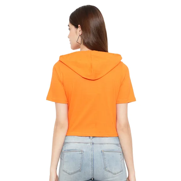 Womens_Sporty_Cropped_Hoodie__Soft_Cotton_Half-Sleeve_Round_Neck_Top