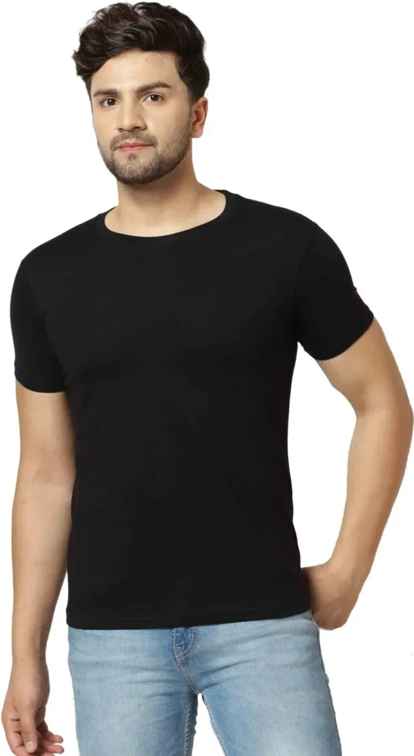 Mens_Cotton_Half-Sleeve_Round_Neck_T-shirt__Simple_&_Comfortable