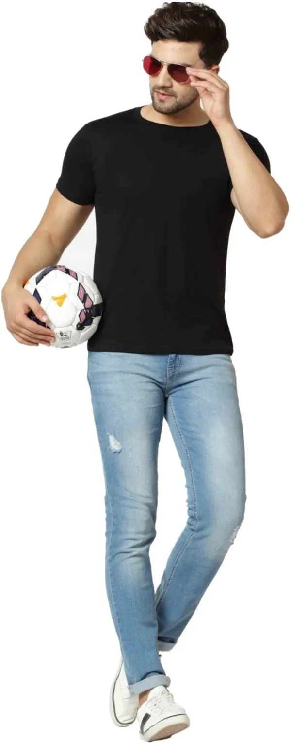 Mens_Cotton_Half-Sleeve_Round_Neck_T-shirt__Simple_&_Comfortable