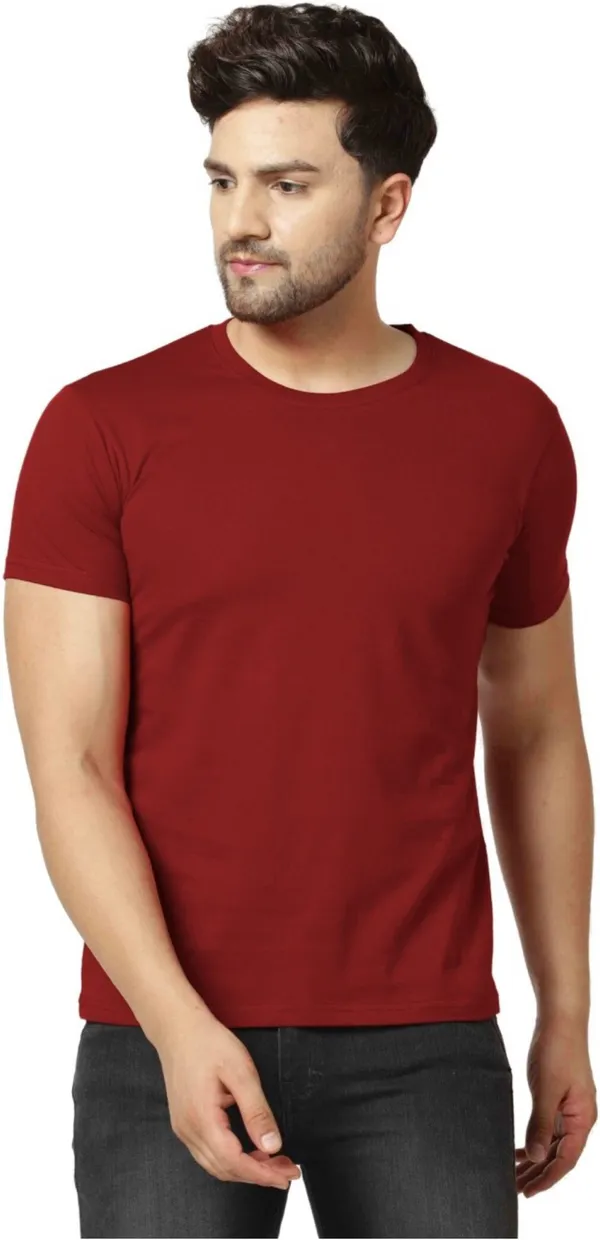 Mens_Cotton_Half-Sleeve_Round_Neck_T-shirt__Simple_&_Comfortable