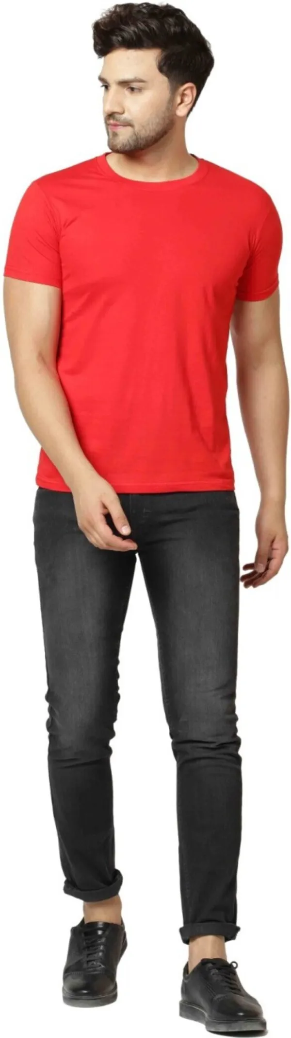 Mens_Cotton_Half-Sleeve_Round_Neck_T-shirt__Simple_&_Comfortable