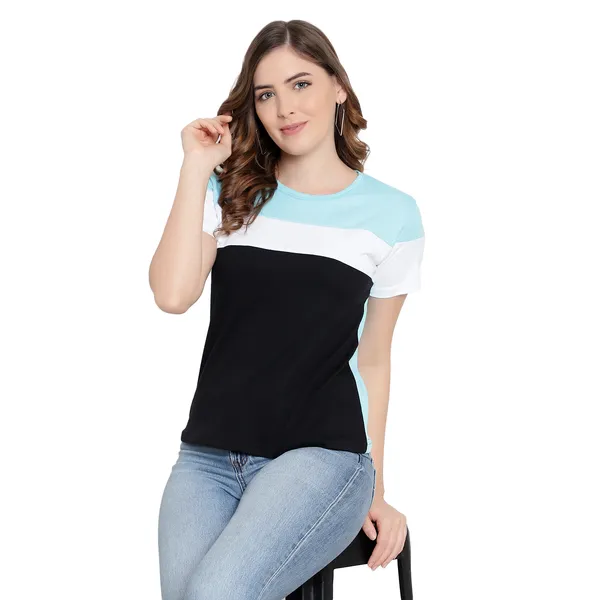 Women's_Multi-Color_Cotton_Half-Sleeve_T-shirt__Trendy_&_Comfortable