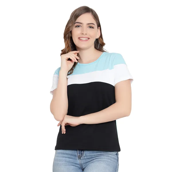 Women's_Multi-Color_Cotton_Half-Sleeve_T-shirt__Trendy_&_Comfortable
