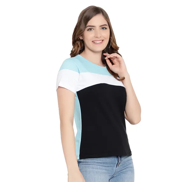 Women's_Multi-Color_Cotton_Half-Sleeve_T-shirt__Trendy_&_Comfortable