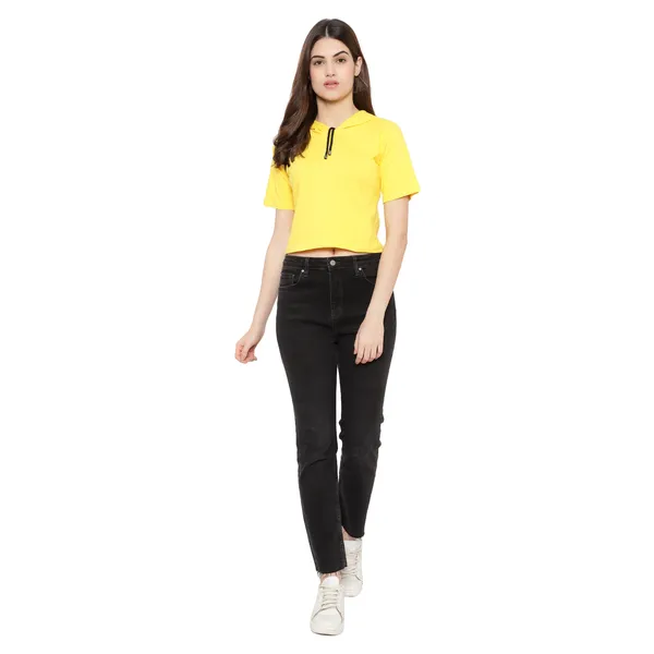 Women_Sporty_Cropped_Hoodie__Soft_Cotton_Half-Sleeve_Round_Neck_Top