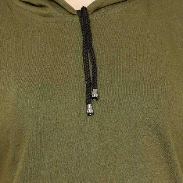 Womens_Sporty_Cropped_Hoodie__Soft_Cotton_Half-Sleeve_Round_Neck_Top