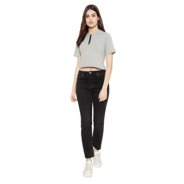 Womens_Sporty_Cropped_Hoodie__Soft_Cotton_Half-Sleeve_Round_Neck_Top