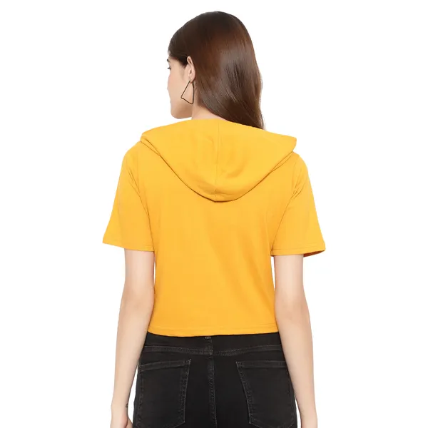 Womens_Sporty_Cropped_Hoodie__Soft_Cotton_Half-Sleeve_Round_Neck_Top