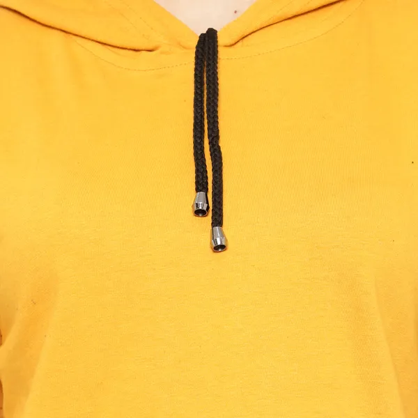Womens_Sporty_Cropped_Hoodie__Soft_Cotton_Half-Sleeve_Round_Neck_Top