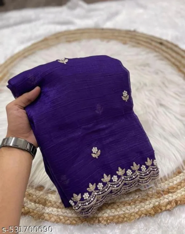 Purple_Georgette_Viscose_Saree_For_Women