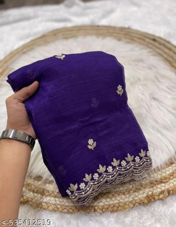 Purple_Georgette_Viscose_Saree_For_Women