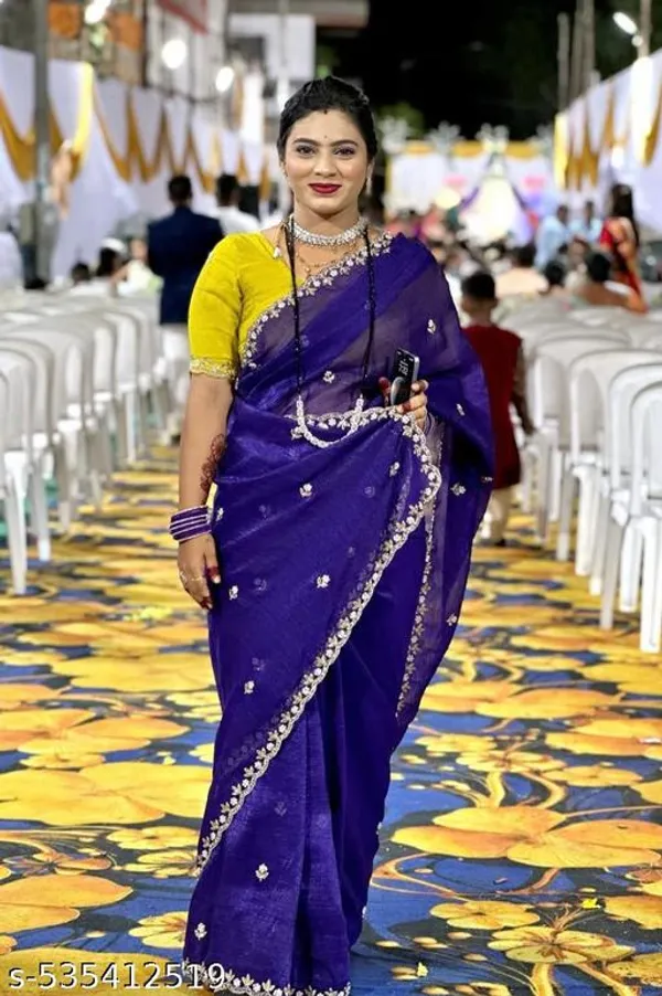 Purple_Georgette_Viscose_Saree_For_Women