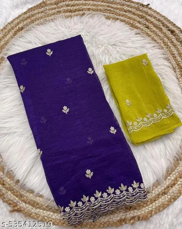 Purple_Georgette_Viscose_Saree_For_Women