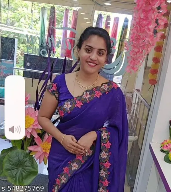 Blue_Georgette_Viscose_Saree_For_Women