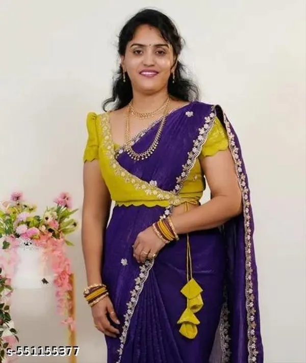 Blue_Georgette_Viscose_Saree_For_Women