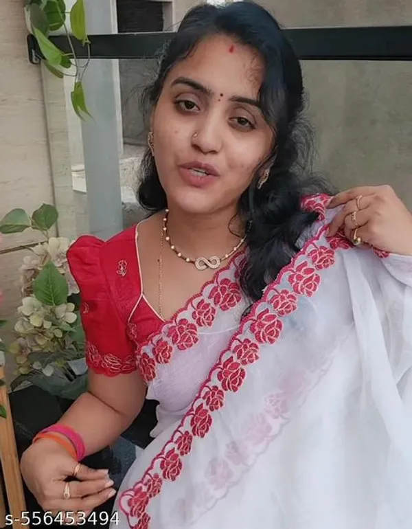 Red_Georgette_Viscose_Saree_For_Women
