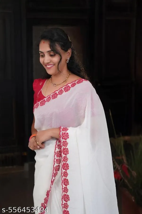 Red_Georgette_Viscose_Saree_For_Women