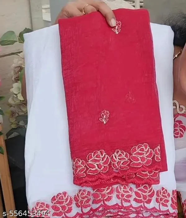 Red_Georgette_Viscose_Saree_For_Women