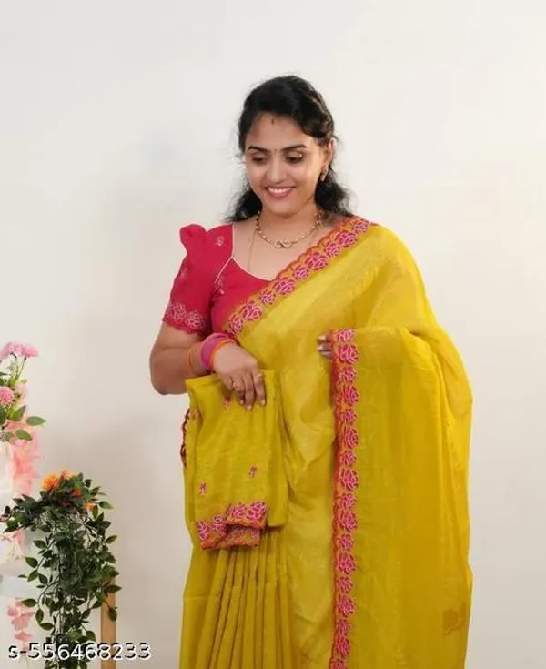 Green_Georgette_Viscose_Saree_For_Women