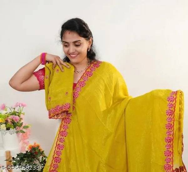 Green_Georgette_Viscose_Saree_For_Women