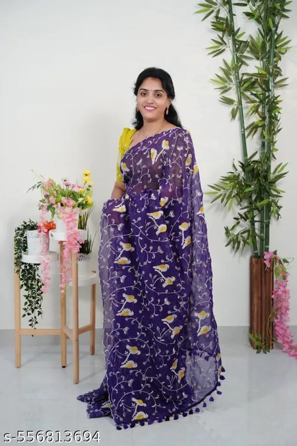 Blue_Georgette_Viscose_Saree_For_Women