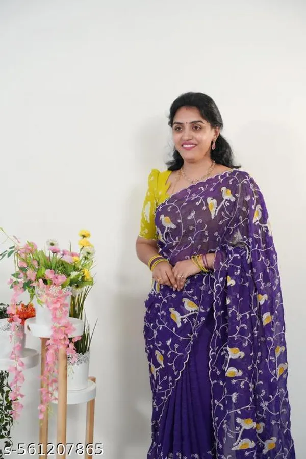 Purple_Georgette_Viscose_Saree_For_Women