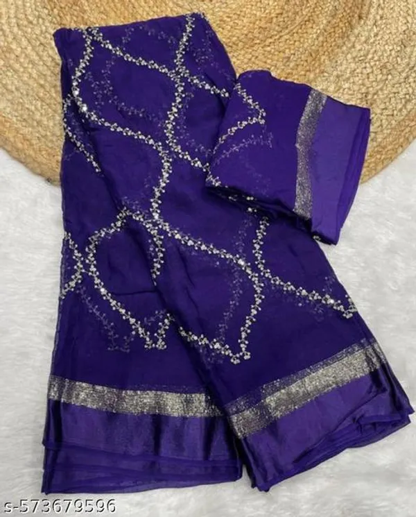 Blue_Georgette_Viscose_Saree_For_Women