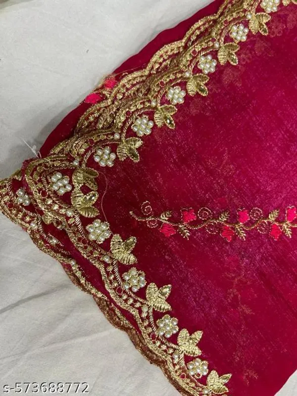 Red_Georgette_Viscose_Saree_For_Women