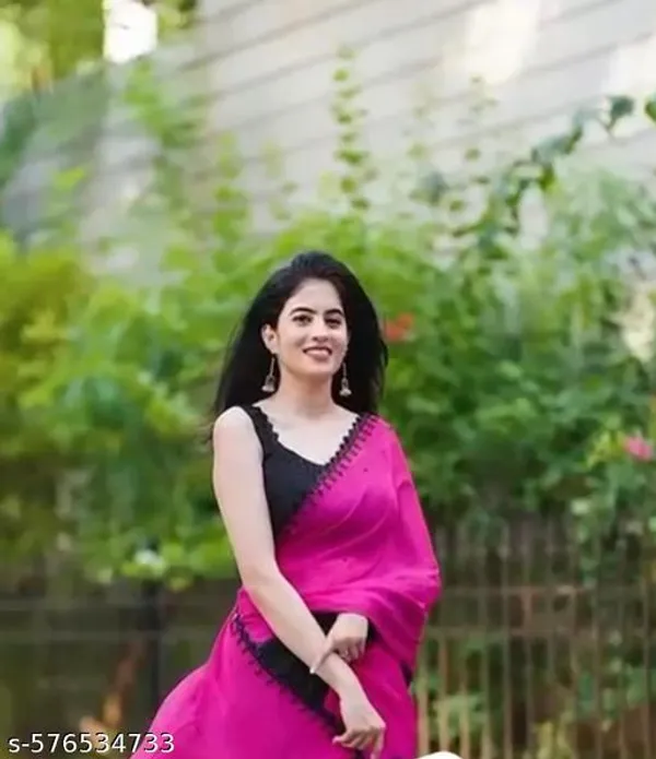 Pink_Georgette_Viscose_Saree_For_Women