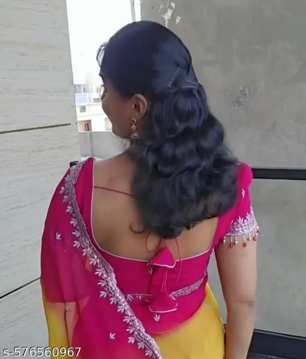 Pink_Georgette_Viscose_Saree_For_Women
