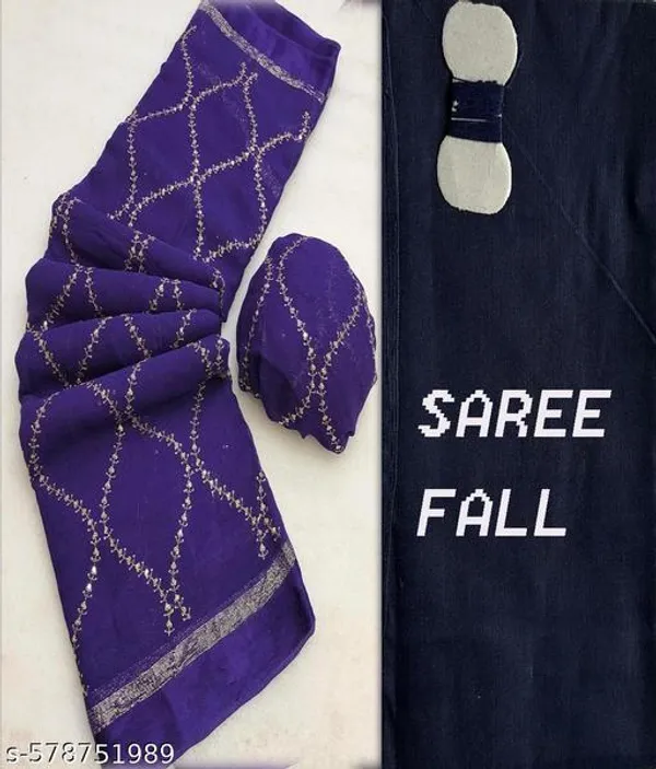 Blue_Georgette_Viscose_Saree_For_Women