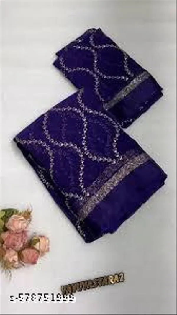 Purple_Georgette_Viscose_Saree_For_Women