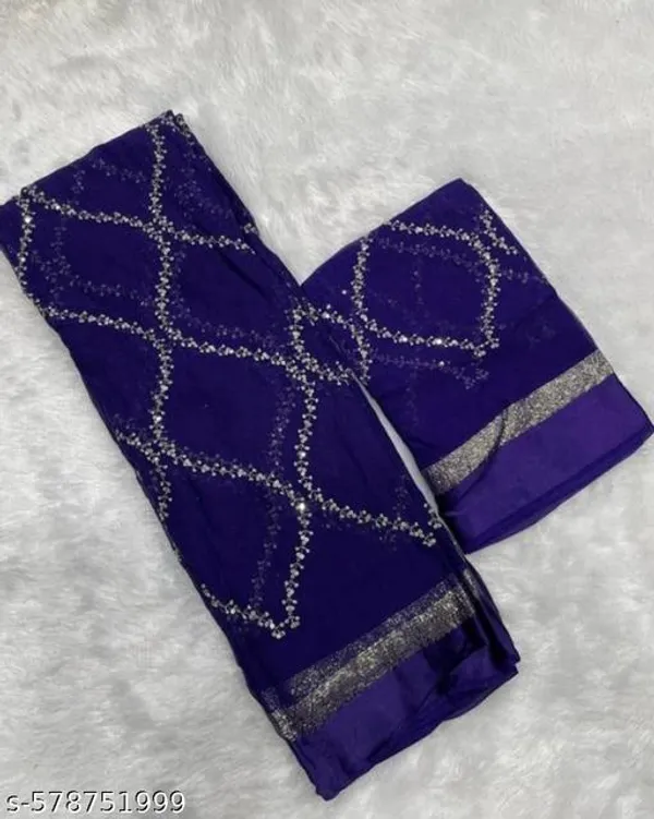 Purple_Georgette_Viscose_Saree_For_Women
