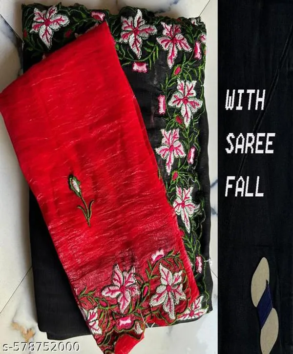 Black_Georgette_Viscose_Saree_For_Women