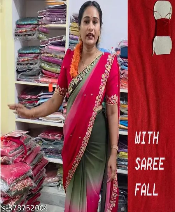 Red_Georgette_Viscose_Saree_For_Women