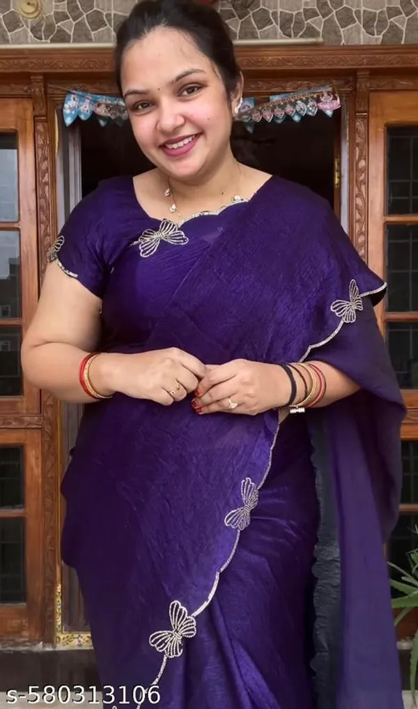 Purple_Georgette_Viscose_Saree_For_Women