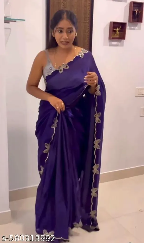 Blue_Georgette_Viscose_Saree_For_Women