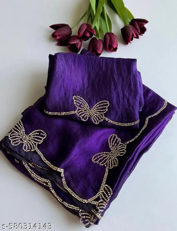 Purple_Georgette_Viscose_Saree_For_Women