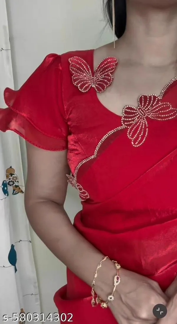 Maroon_Georgette_Viscose_Saree_For_Women
