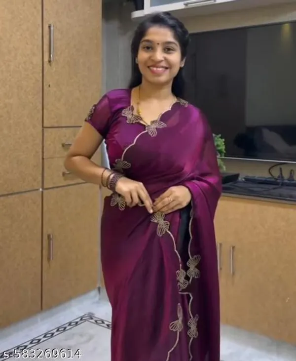 Purple_Georgette_Viscose_Saree_For_Women