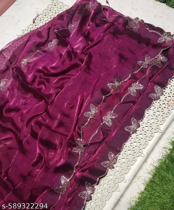 Purple_Georgette_Viscose_Saree_For_Women