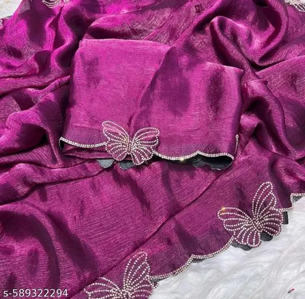 Purple_Georgette_Viscose_Saree_For_Women